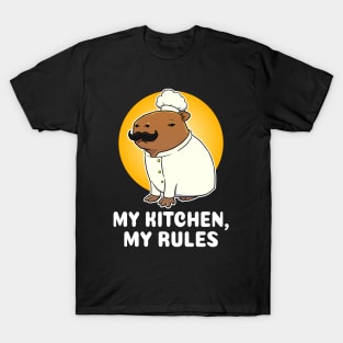 My Kitchen, My rules Capybara Chef Cartoon T-Shirt